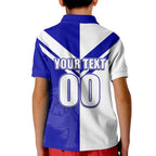 (Custom Text And Number) NRL Bulldogs Kid Polo Shirt Mix Jersey LT6