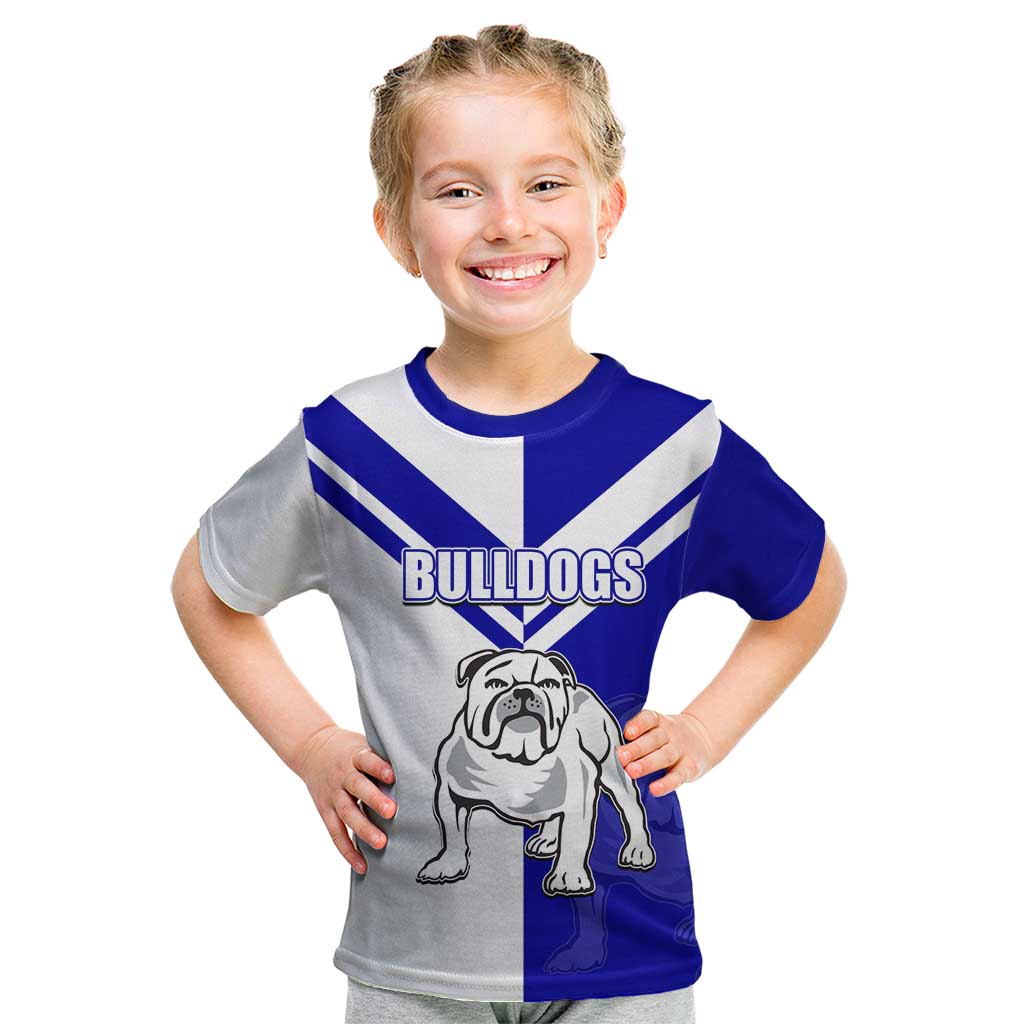 (Custom Text And Number) NRL Bulldogs Kid T Shirt Mix Jersey LT6