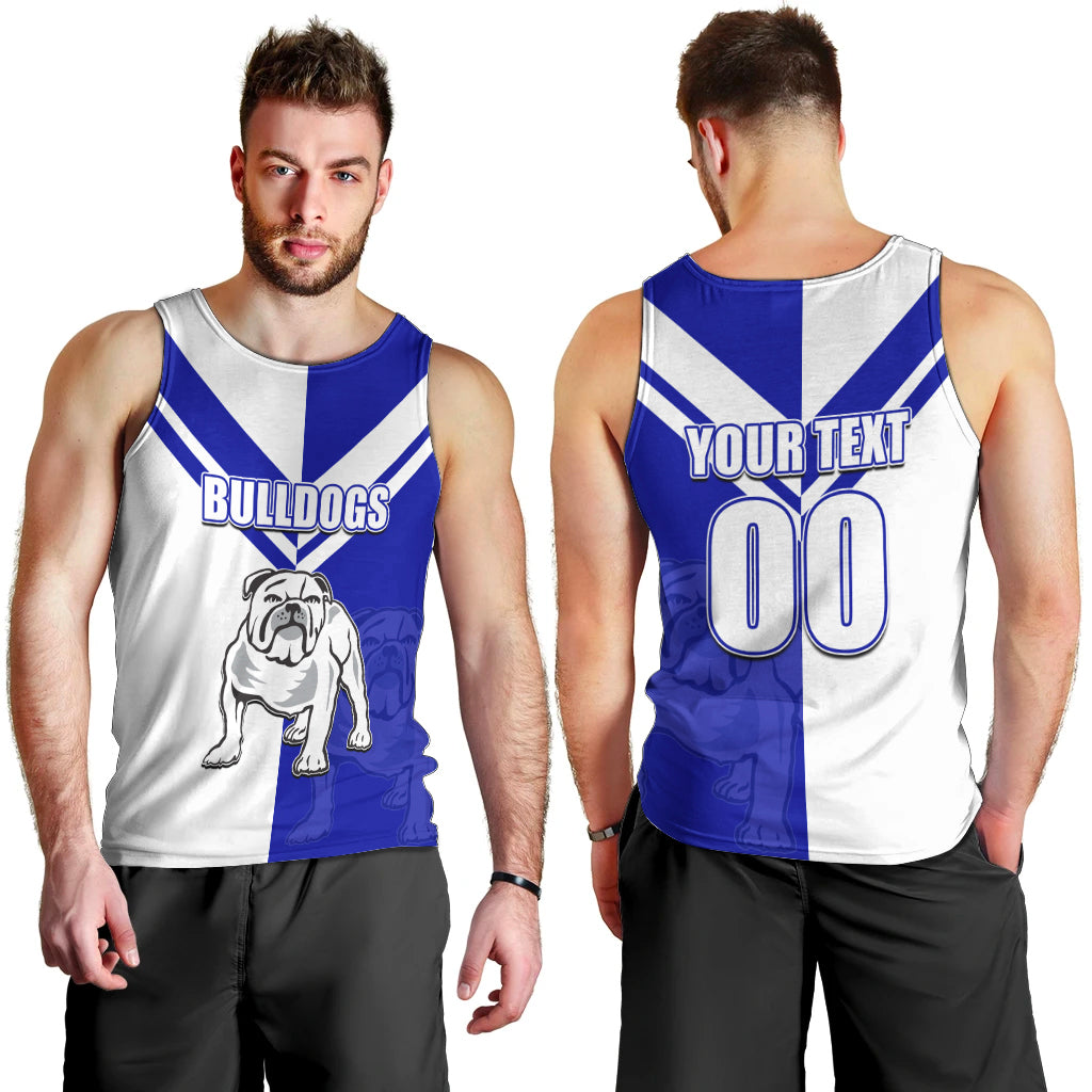 (Custom Text And Number) NRL Bulldogs Men Tank Top Mix Jersey LT6