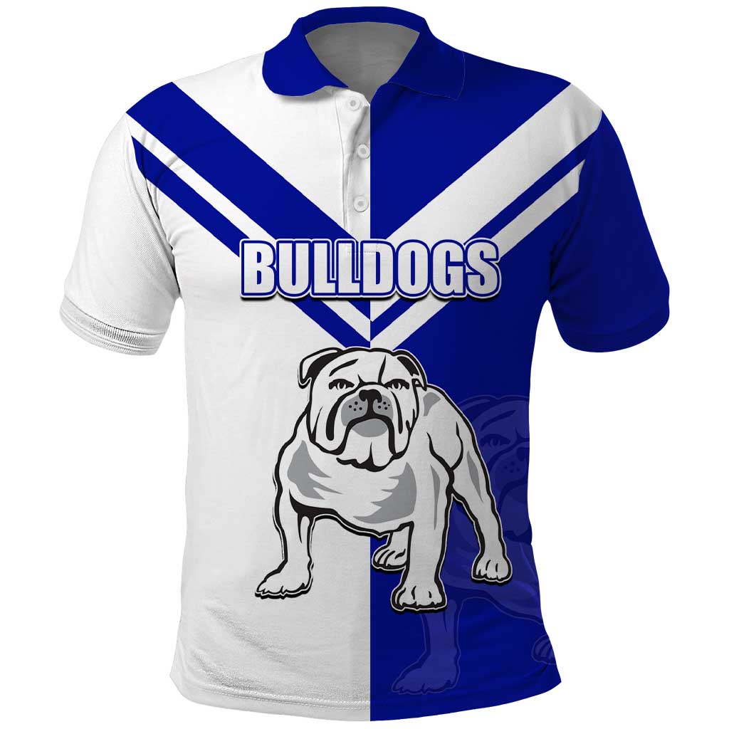 (Custom Text And Number) NRL Bulldogs Polo Shirt Mix Jersey LT6