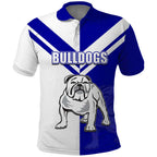 (Custom Text And Number) NRL Bulldogs Polo Shirt Mix Jersey LT6