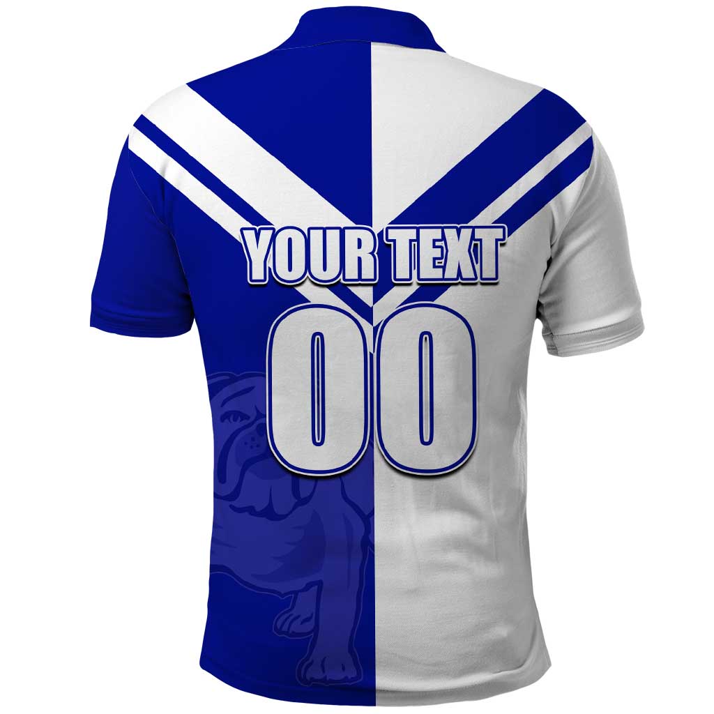 (Custom Text And Number) NRL Bulldogs Polo Shirt Mix Jersey LT6