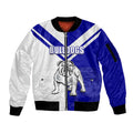 (Custom Text And Number) NRL Bulldogs Sleeve Zip Bomber Jacket Mix Jersey LT6