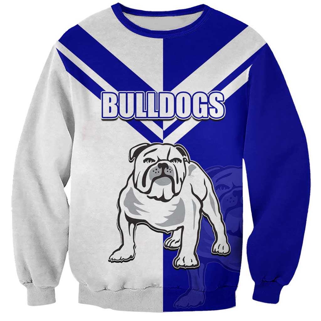(Custom Text And Number) NRL Bulldogs Sweatshirt Mix Jersey LT6