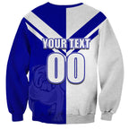 (Custom Text And Number) NRL Bulldogs Sweatshirt Mix Jersey LT6