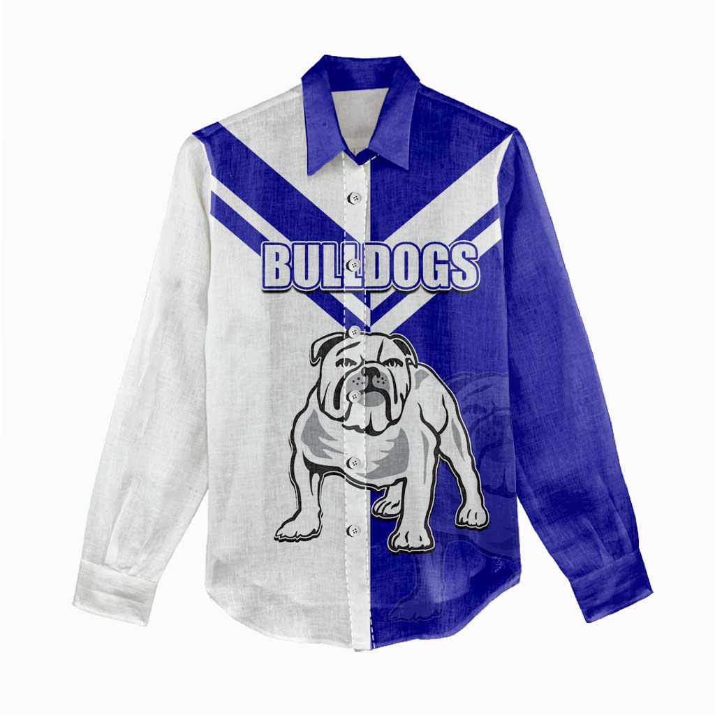 (Custom Text And Number) NRL Bulldogs Women Casual Shirt Mix Jersey LT6