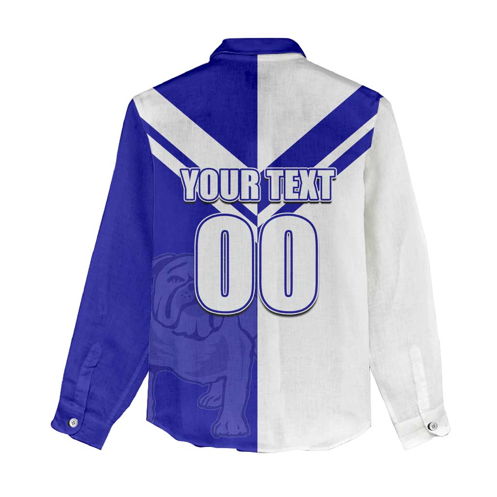(Custom Text And Number) NRL Bulldogs Women Casual Shirt Mix Jersey LT6