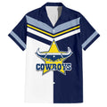 (Custom Text And Number) NRL Cowboys Hawaiian Shirt Mix Jersey LT6