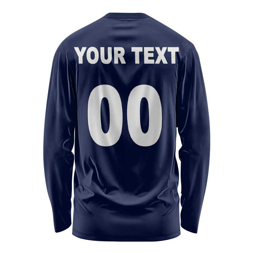(Custom Text And Number) NRL Cowboys Long Sleeve Shirt Mix Jersey LT6