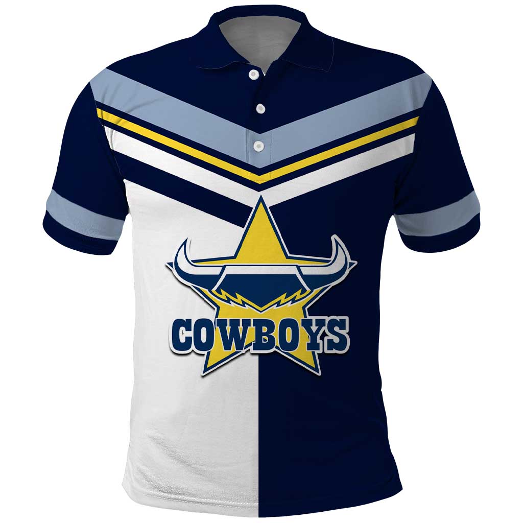 (Custom Text And Number) NRL Cowboys Polo Shirt Mix Jersey LT6