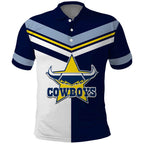 (Custom Text And Number) NRL Cowboys Polo Shirt Mix Jersey LT6