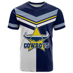 (Custom Text And Number) NRL Cowboys T Shirt Mix Jersey LT6