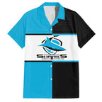 (Custom Text And Number) NRL Sharks Hawaiian Shirt Mix Jersey LT6