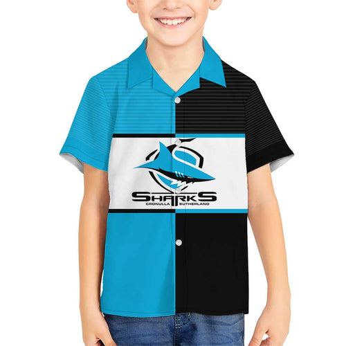 (Custom Text And Number) NRL Sharks Hawaiian Shirt Mix Jersey LT6