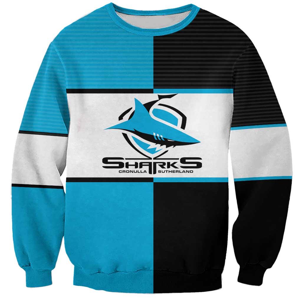 (Custom Text And Number) NRL Sharks Sweatshirt Mix Jersey LT6