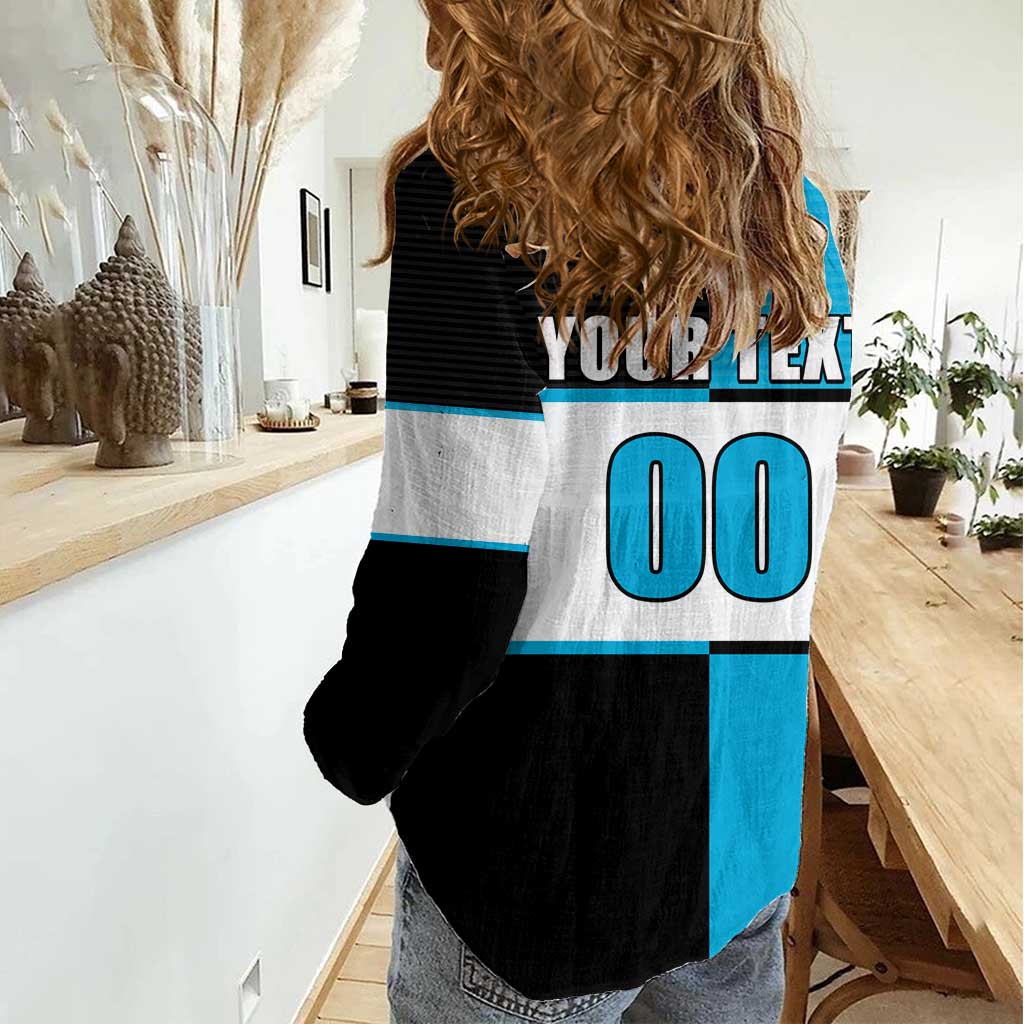 (Custom Text And Number) NRL Sharks Women Casual Shirt Mix Jersey LT6