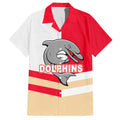 (Custom Text And Number) NRL Dolphins Hawaiian Shirt Mix Jersey LT6