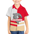 (Custom Text And Number) NRL Dolphins Hawaiian Shirt Mix Jersey LT6