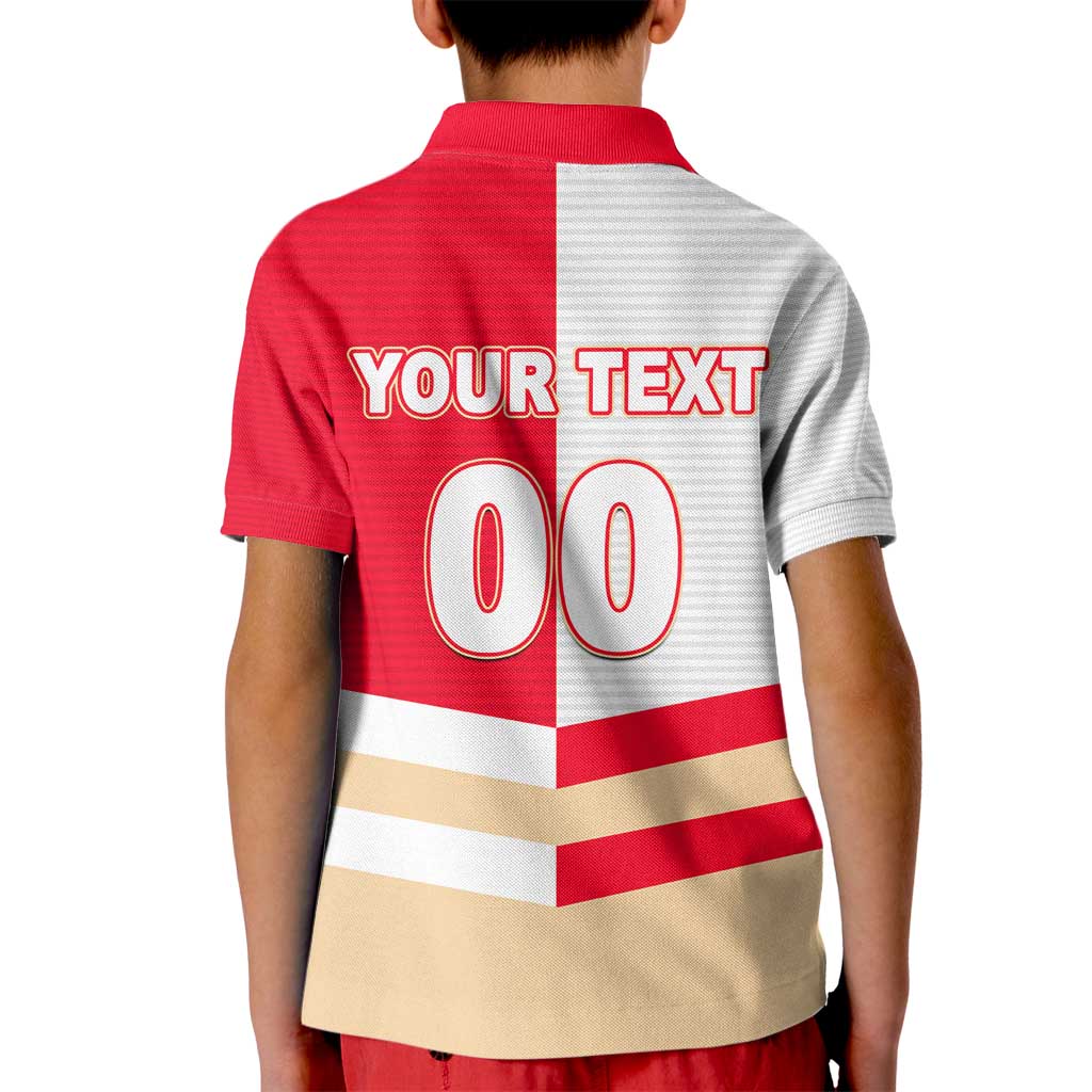 (Custom Text And Number) NRL Dolphins Kid Polo Shirt Mix Jersey LT6
