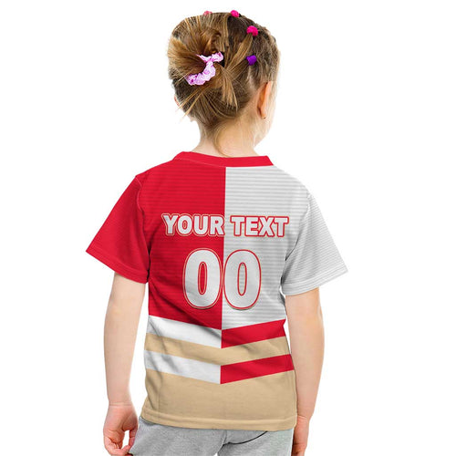 (Custom Text And Number) NRL Dolphins Kid T Shirt Mix Jersey LT6