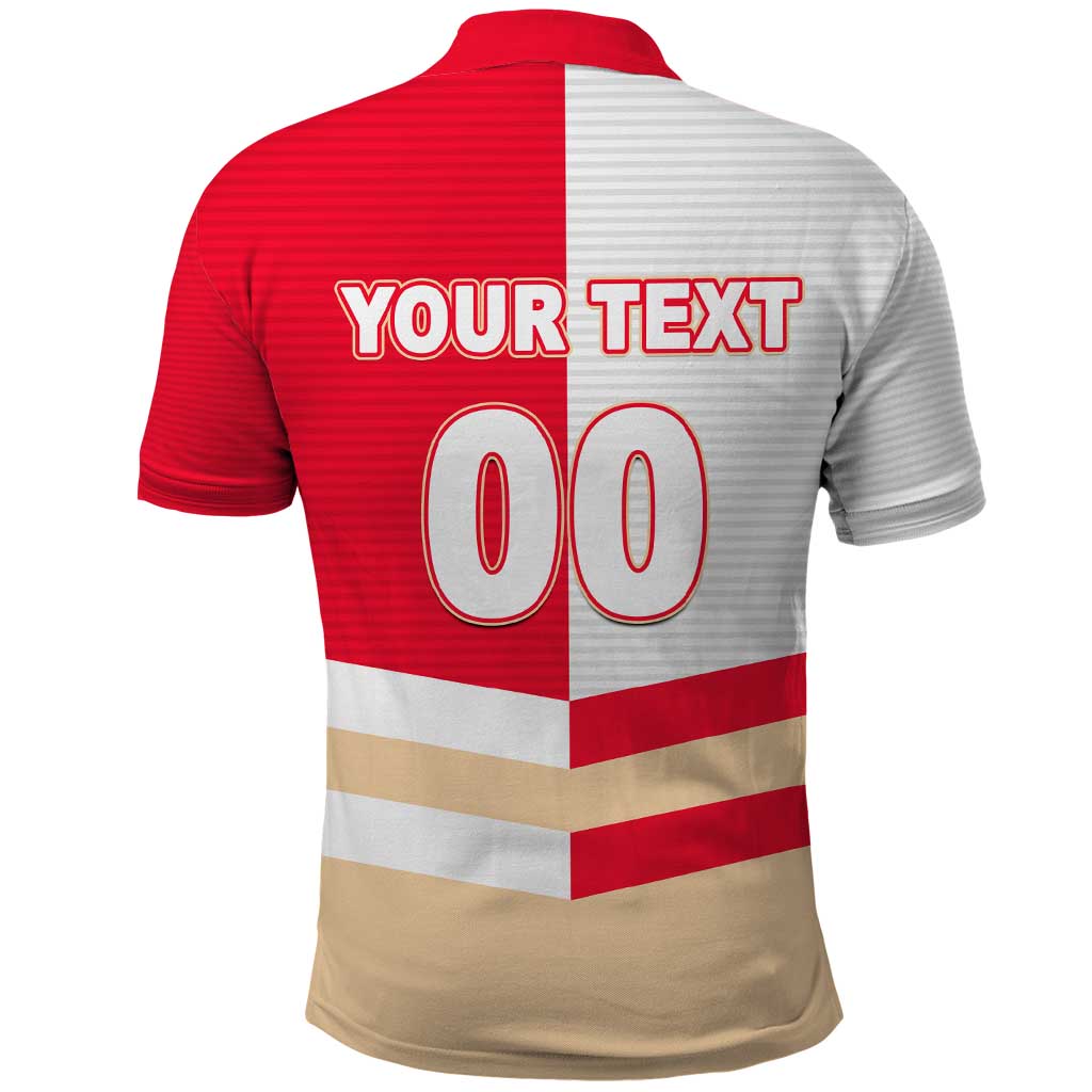 (Custom Text And Number) NRL Dolphins Polo Shirt Mix Jersey LT6