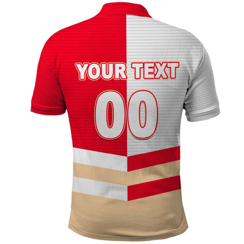 (Custom Text And Number) NRL Dolphins Polo Shirt Mix Jersey LT6