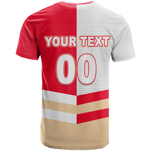 (Custom Text And Number) NRL Dolphins T Shirt Mix Jersey LT6