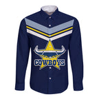 custom-text-and-number-nrl-cowboys-long-sleeve-button-shirt-new-jersey-2023-blue