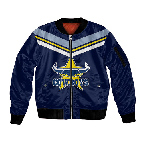 custom-text-and-number-nrl-cowboys-sleeve-zip-bomber-jacket-new-jersey-2023-blue