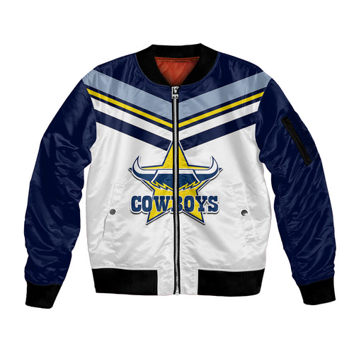 custom-text-and-number-nrl-cowboys-sleeve-zip-bomber-jacket-new-jersey-2023-white