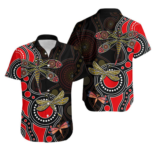 aboriginal-dragonfly-hawaiian-shirt-red-style