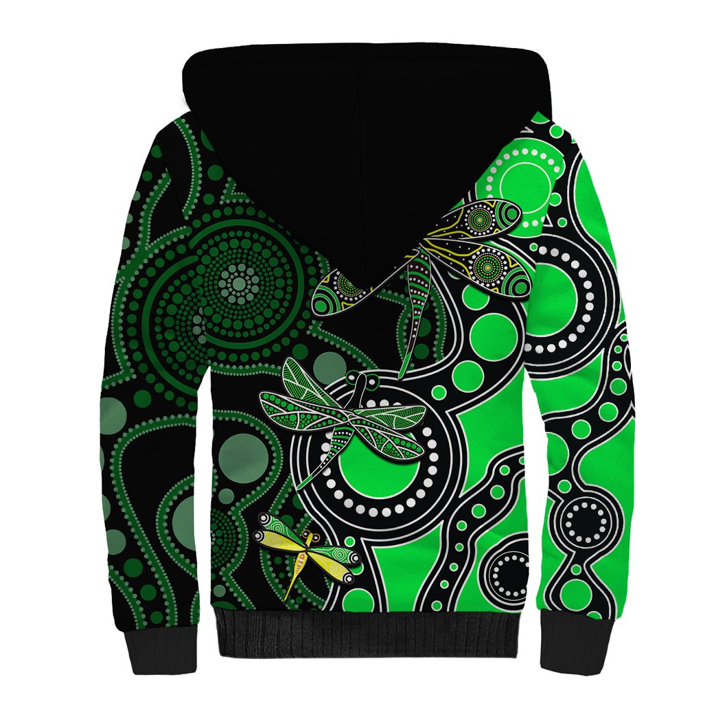 aboriginal-dragonfly-sherpa-hoodie-green-style
