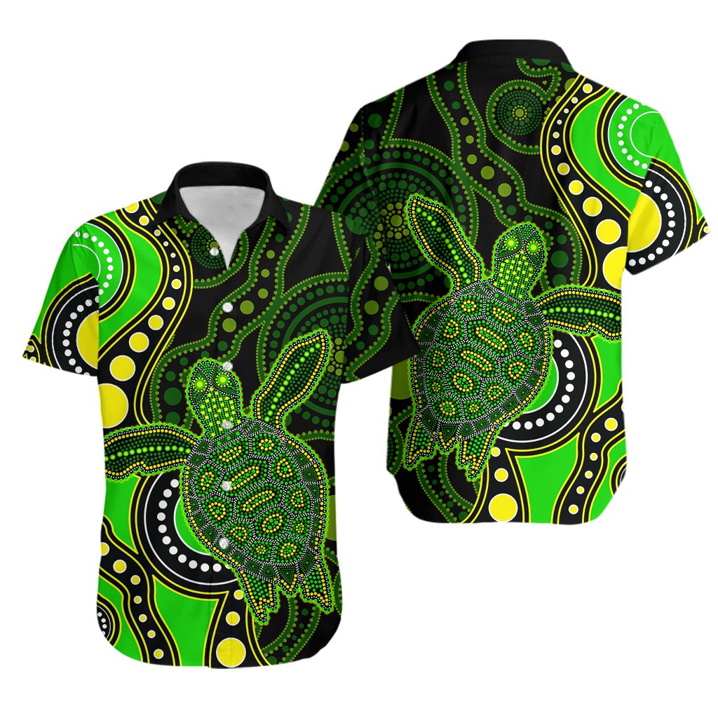 aboriginal-turtle-hawaiian-shirt-green-style