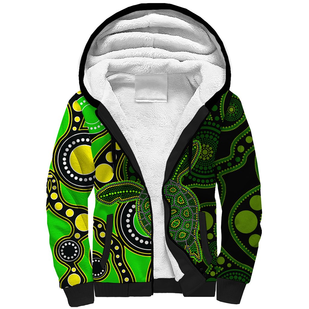 aboriginal-turtle-sherpa-hoodie-green-style