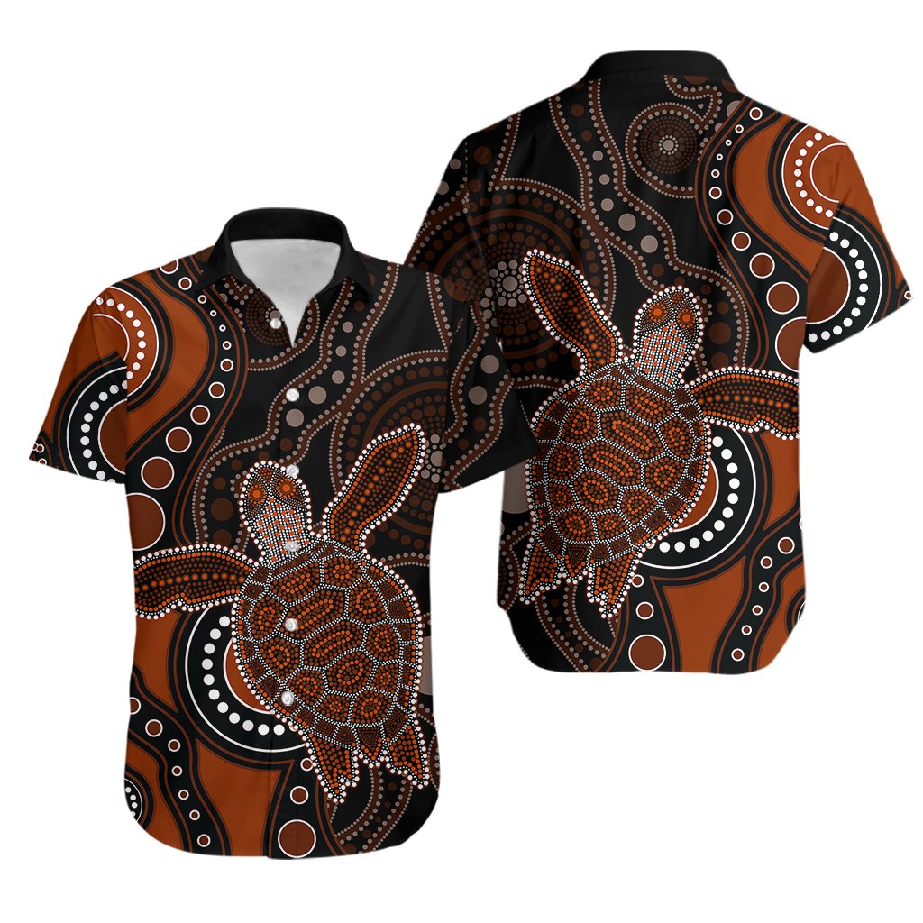 aboriginal-turtle-hawaiian-shirt-brown-style