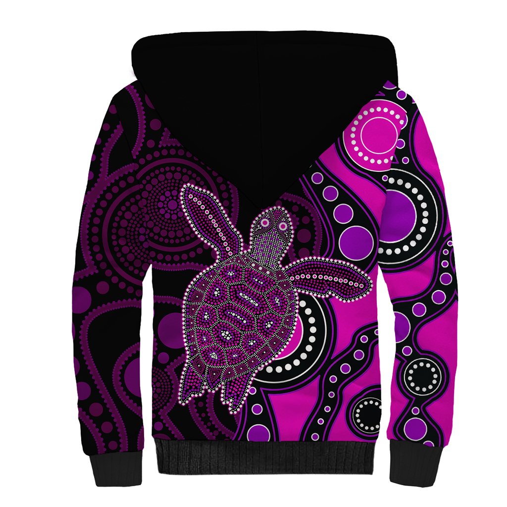 aboriginal-turtle-sherpa-hoodie-pink-style
