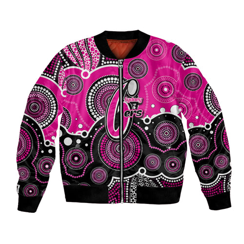 custom-text-and-number-sixers-bbl-bomber-jacket-aboriginal-patterns-pink-version