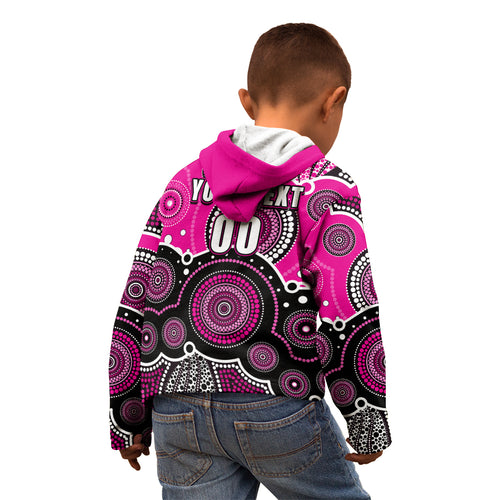 custom-text-and-number-sixers-bbl-kid-hoodie-aboriginal-patterns-pink-version