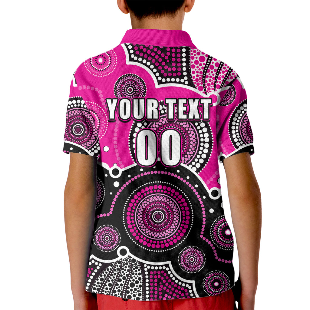 custom-text-and-number-sixers-bbl-kid-polo-shirt-aboriginal-patterns-pink-version