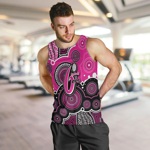 custom-text-and-number-sixers-bbl-men-tank-top-aboriginal-patterns-pink-version