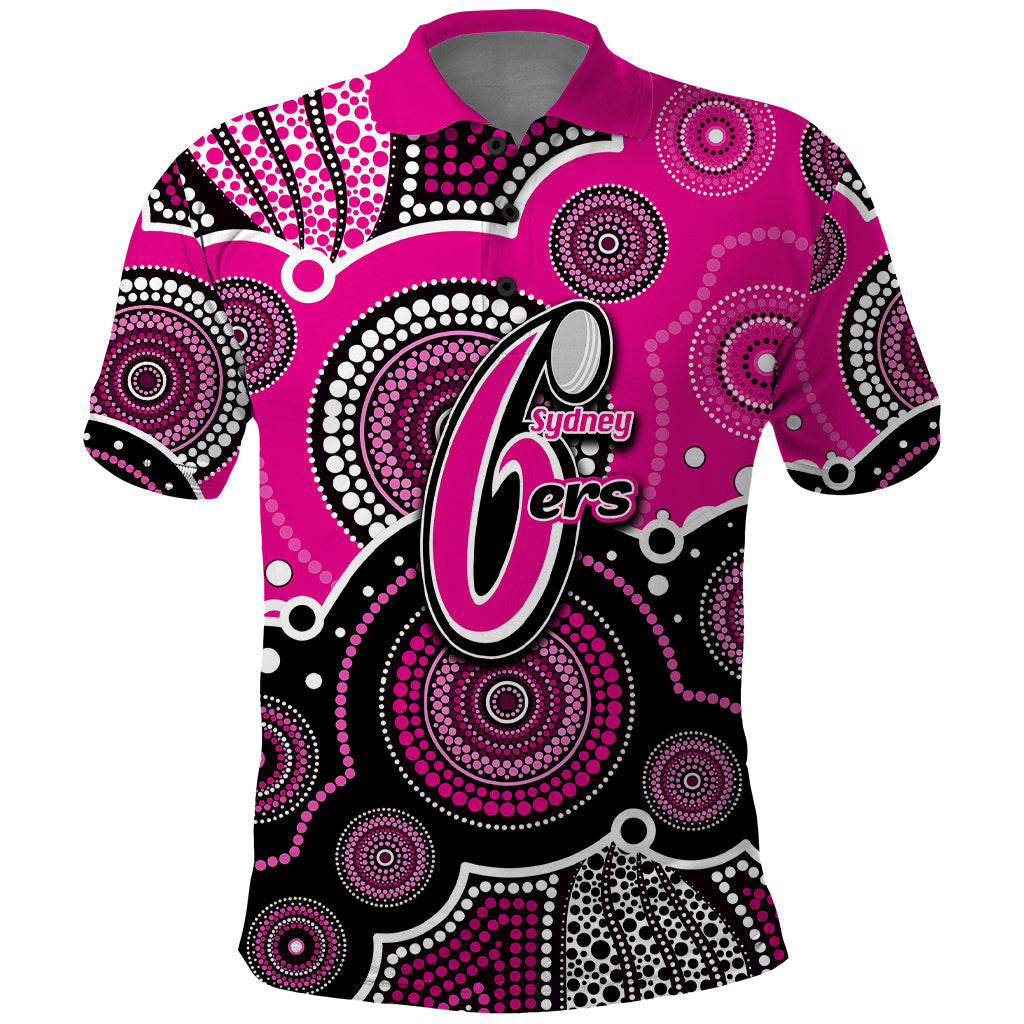 custom-text-and-number-sixers-bbl-polo-shirt-aboriginal-patterns-pink-version