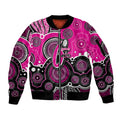 custom-text-and-number-sixers-bbl-sleeve-zip-bomber-jacket-aboriginal-patterns-pink-version