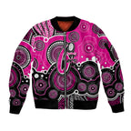 custom-text-and-number-sixers-bbl-sleeve-zip-bomber-jacket-aboriginal-patterns-pink-version