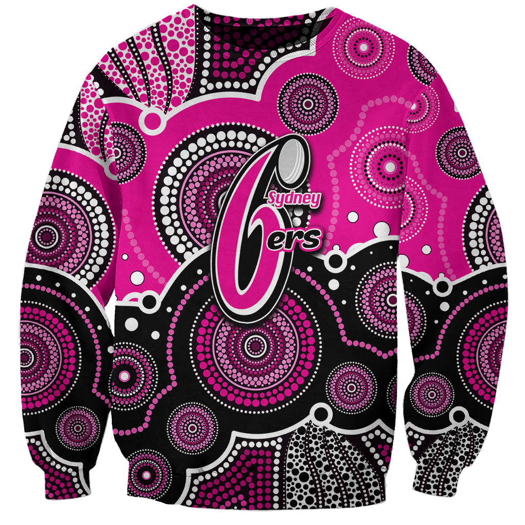 custom-text-and-number-sixers-bbl-sweatshirt-aboriginal-patterns-pink-version