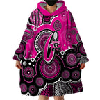custom-text-and-number-sixers-bbl-wearable-blanket-hoodie-aboriginal-patterns-pink-version