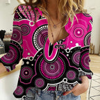 custom-text-and-number-sixers-bbl-women-casual-shirt-aboriginal-patterns-pink-version