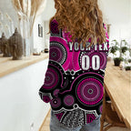 custom-text-and-number-sixers-bbl-women-casual-shirt-aboriginal-patterns-pink-version
