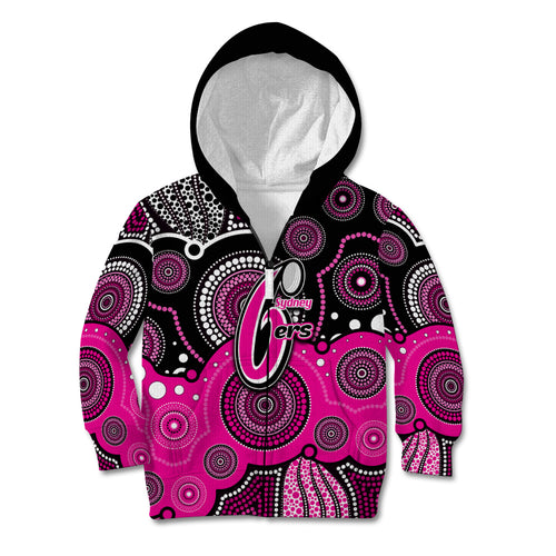 custom-text-and-number-sixers-bbl-kid-hoodie-aboriginal-patterns-black-version