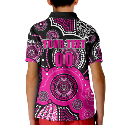 custom-text-and-number-sixers-bbl-kid-polo-shirt-aboriginal-patterns-black-version