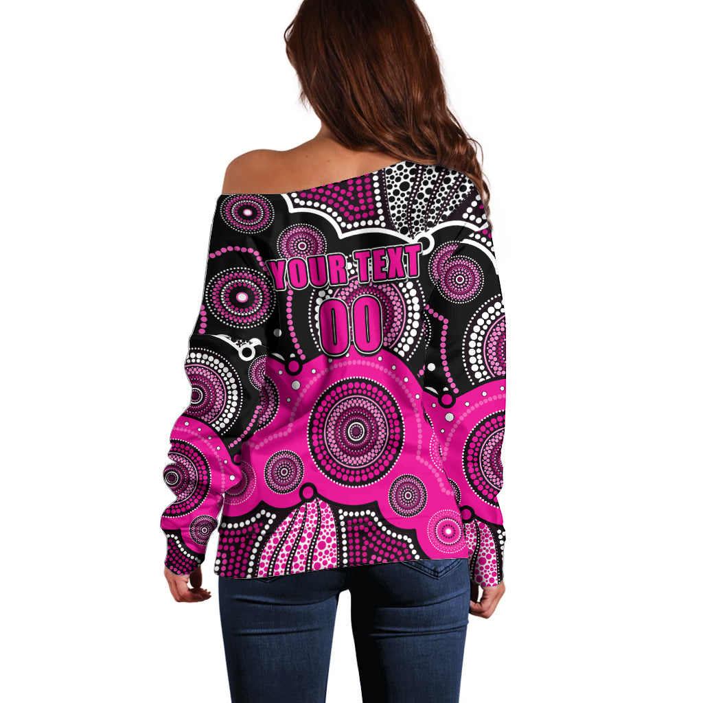 custom-text-and-number-sixers-bbl-off-shoulder-sweater-aboriginal-patterns-black-version